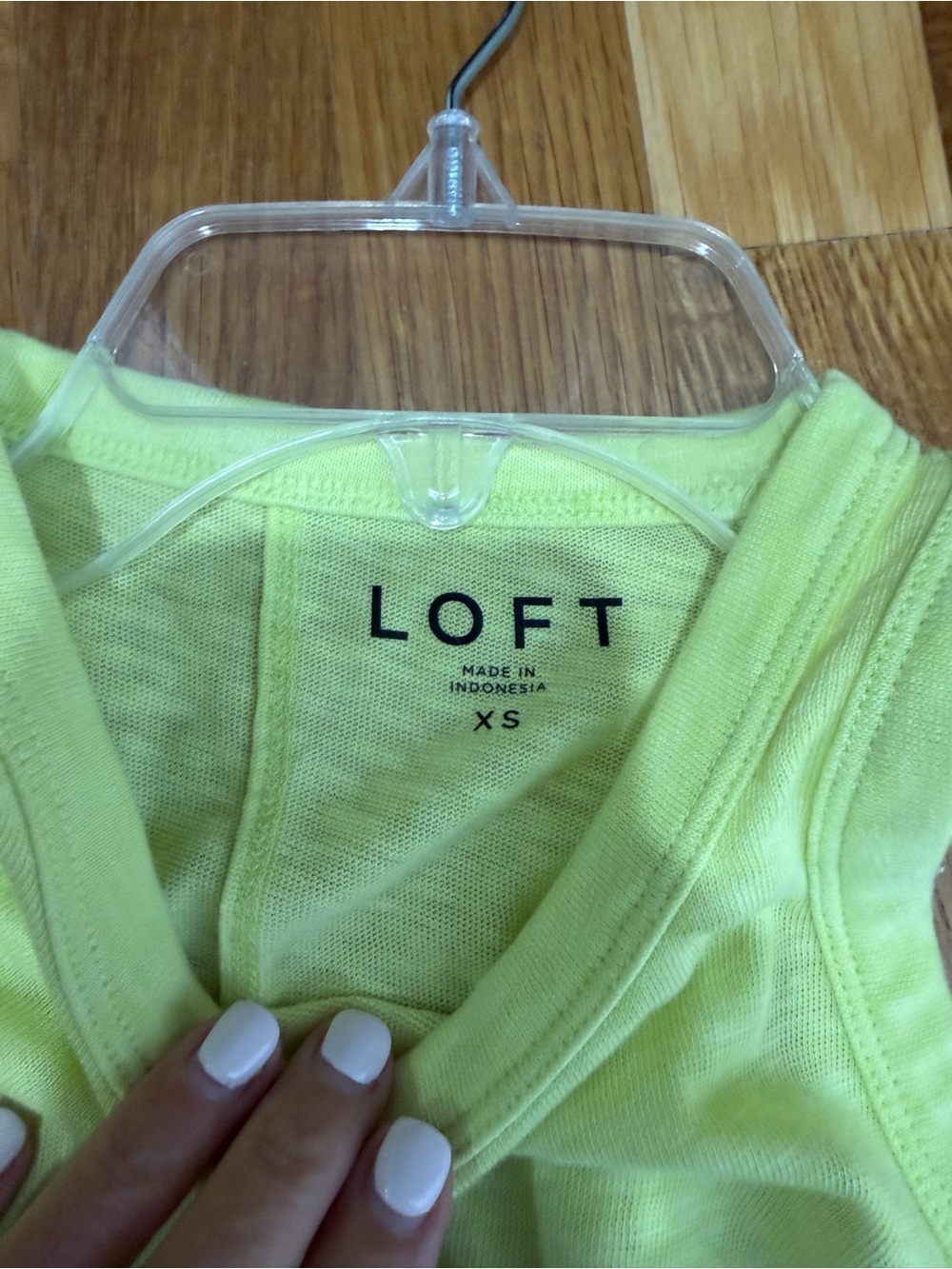 LOFT Bright Lime Green Tank Top
